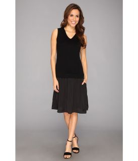 Calvin Klein Combo Wool Blend Sweater Dress Womens Dress (Black)