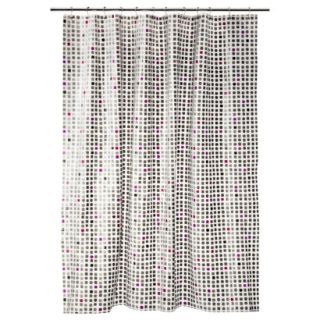 Room Essentials Square Shower Curtain   Gray/Pink