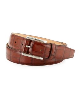 Cambridge Mens Leather Belt, Chestnut