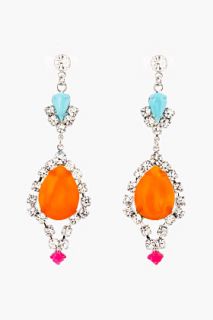 Tom Binns Orange New Now Drop Earrings