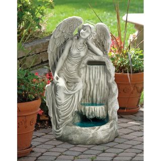 Design Toscano Resting Grace Angel Garden Fountain Multicolor   KY2084