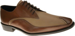 Mens Stacy Adams Cordell 24140   Cognac with Taupe Buffalo Two Tone Shoes