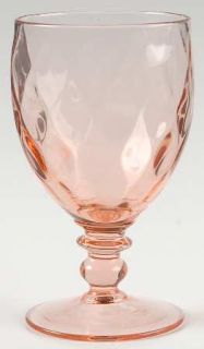 Heisey Yeoman Pink (Flamingo) Water Goblet   Stem #1184,Flamingo (Pink),Diamond