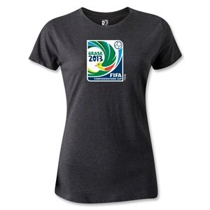 FIFA Confederations Cup 2013 Womens Emblem T Shirt (Dark Gray)
