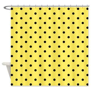  Yellow and black polka dot. Shower Curtain  Use code FREECART at Checkout