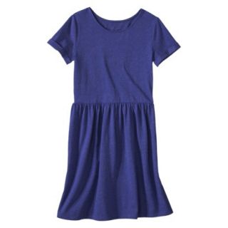 Mossimo Supply Co. Juniors Short Sleeve Fit & Flare Dress   True Navy XL(15 17)