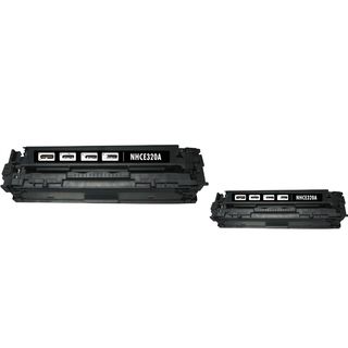 Basacc Black Toner Cartridge Compatible With Hp Ce320a (pack Of 2)