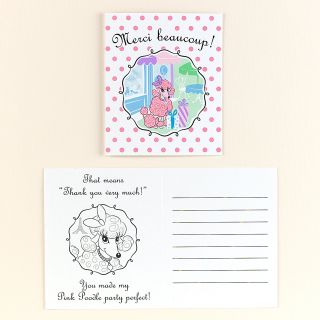 Pink Poodle in Paris Thank You Notes