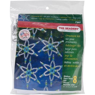 Holiday Beaded Ornament Kit  Turquoise And Lime Six Point Star
