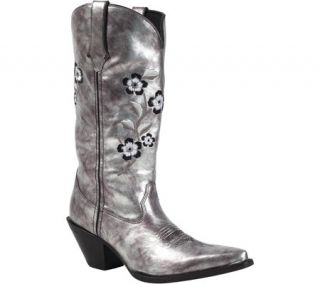 Womens Durango Boot RD014 12 Floral Embroidery   Silver Boots