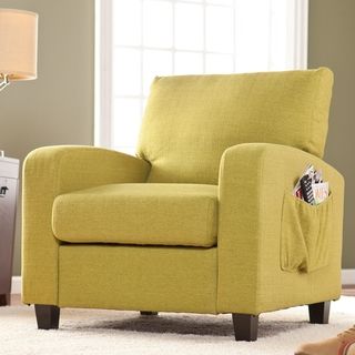 Upton Home Ashton Apple Green Upholstered Accent Arm Chair