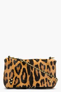 Jerome Dreyfuss Tan Calf_hair Leopard Print Bobi Shoulder Bag