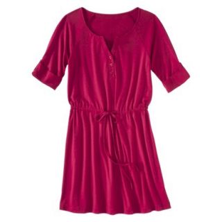 Merona Womens Knit Henley Dress   Established Pink   S
