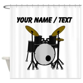  Custom Drum Set Shower Curtain  Use code FREECART at Checkout