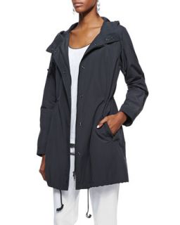 Womens Weather Resistant Jacket, Graphite   Eileen Fisher