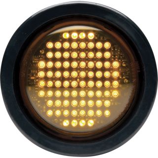 Whelen Engineering Flashing LED Amber Warning Light   4 Inch, Round, Model