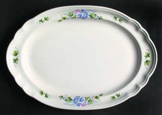 Pfaltzgraff Annabelle 14 Oval Serving Platter, Fine China Dinnerware   Purple L