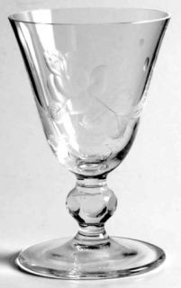 Rosenthal Marshall Niel Cordial Glass   430, Gray Cut Rose