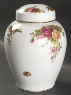 Royal Albert Old Country Roses Large Ginger Jar & Lid, Fine China Dinnerware   M