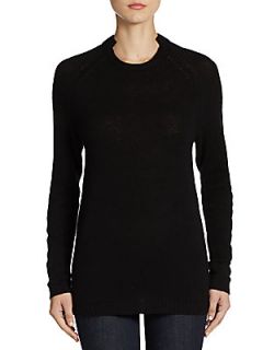 Cashmere Raglan Sleeve Sweater   Black