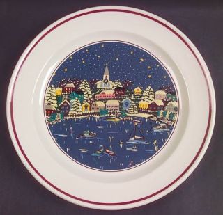Oneida Holiday Harbor 11 Round Platter/Chop Plate, Fine China Dinnerware   Chri