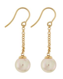 Pearly Bead Chain Drop Earrings