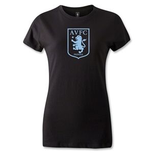 hidden Aston Villa Womens Distressed T Shirt