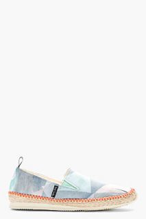 Paul Smith Jeans Grey Abstract Slip_on Shoes