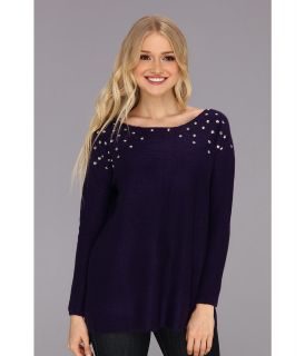 Christin Michaels Katherine Sweater Womens Sweater (Purple)