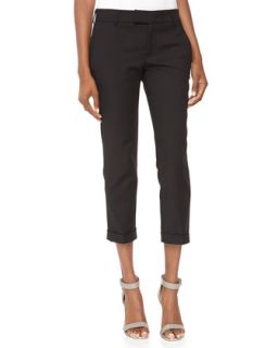 Relaxed Stretch Knit Pants, Black