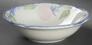 Franciscan Twilight Rose Coupe Cereal Bowl, Fine China Dinnerware   Green W/ Pin