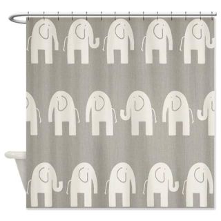  Cute Light Gray Elephant Design Shower Curtain  Use code FREECART at Checkout
