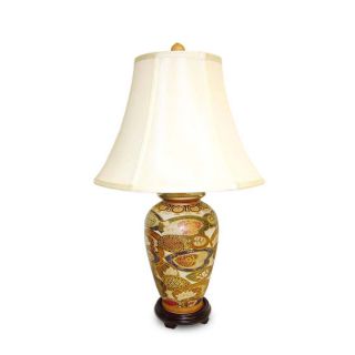 Flat Lotus Porcelain Table Lamp