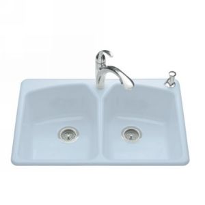 Kohler K 6491 2R 6 Tanager Tanager Self Rimming Kitchen Sink With 2 Hole Faucet