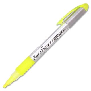Zebra Z hl Yellow Highlighter (set Of 12) (Yellow Weight 7 ouncesPocket clip Yes Refillable NoRetractable NoTip type ChiselInk type LiquidDimensions 5.5 inches longModel ZEB77050  )