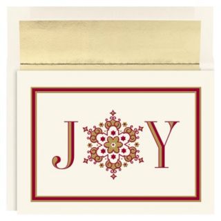 Holiday Card Set   Joy Snowflake
