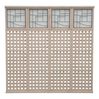 Yardistry 4 High Lattice with Faux Glass Panel Multicolor   YM11517