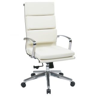 Office Star Products High Back Eco Leather Chair With Built in Lumbar Support