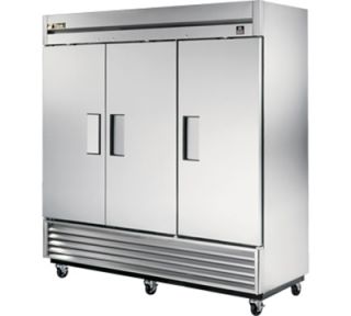 True 78 Reach In Freezer   3 Solid Doors, All Stainless