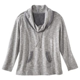 Pure Energy Womens Plus Size Long Sleeve Pullover   Gray 2X