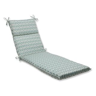 Pillow Perfect Outdoor Rhodes Quartz Chaise Lounge Cushion (Spa blue/off whiteClosure Sewn seam closureUV Protection Yes Weather Resistant Yes Care instructions Spot clean or hand wash Dimensions (Seat Portion) 44 inches long x 21 inches wide x 3 inc