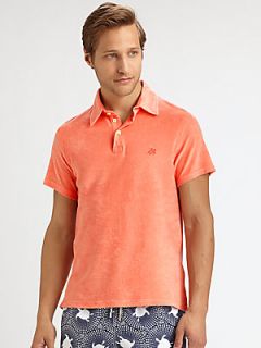 Vilebrequin Classic Terrycloth Polo Shirt   Orange