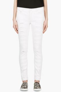 Mcq Alexander Mcqueen White Regular Slash Jeans