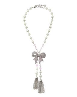 Bow & Tassels Drop Necklace