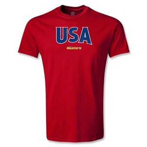 Euro 2012   USA CONCACAF Gold Cup 2013 T Shirt (Red)
