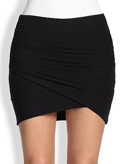 James Perse Knit Mini Skirt   Black