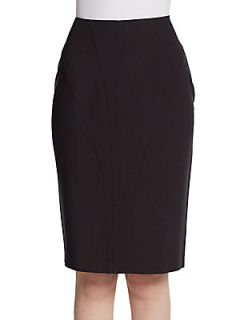 Jersey Pencil Skirt   Black