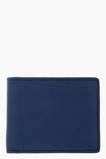Marc By Marc Jacobs Blue Pebbled Leather Martin Bifold Wallet