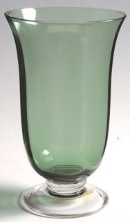 Lenox Colore Verde (Green) Highball Glass   Flared Green Bowl,Clear Bulbous Stem