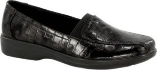 Womens Easy Street Gage   Black Patent Croco Casual Shoes